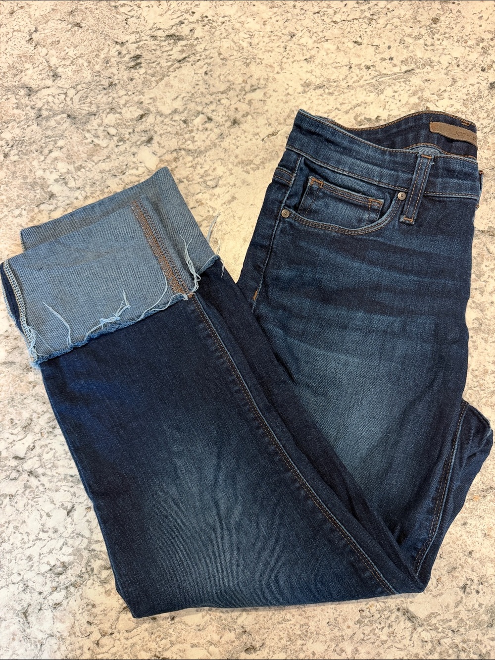 Joe's Jeans Dark Indigo Ankle Crop Slim Jeans